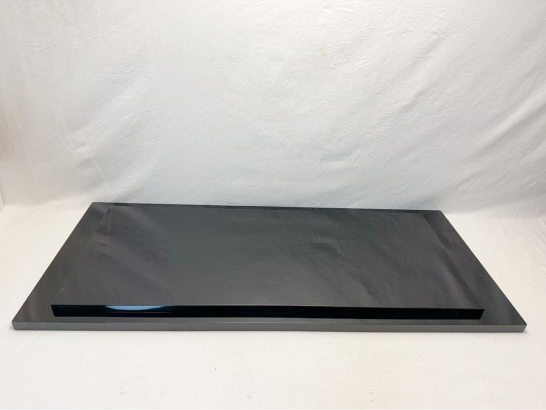 美品 茶道具 塗師 表完造 黒真塗 長板 炉用 風炉用 壱双 敷板 茶道 共箱