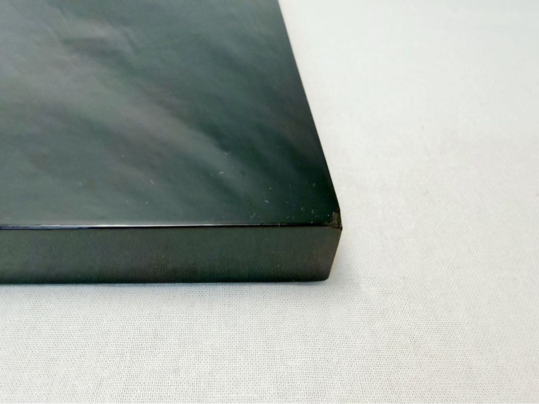 美品 茶道具 塗師 表完造 黒真塗 長板 炉用 風炉用 壱双 敷板 茶道 共箱