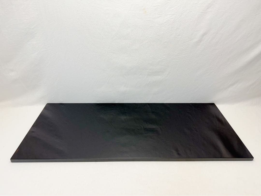 美品 茶道具 塗師 表完造 黒真塗 長板 炉用 風炉用 壱双 敷板 茶道 共箱