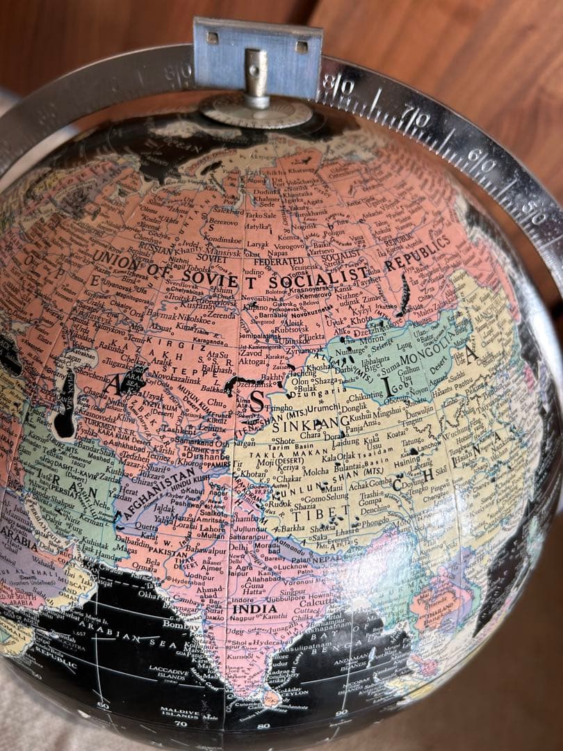 美品 60s 70s 地球儀 黒 ブラックオーシャン REPLOGLE