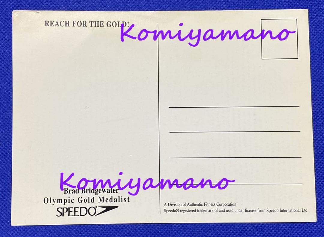 アトランタ五輪 競泳 金メダリスト ブラッド・ブリッジウォーター 直筆サイン