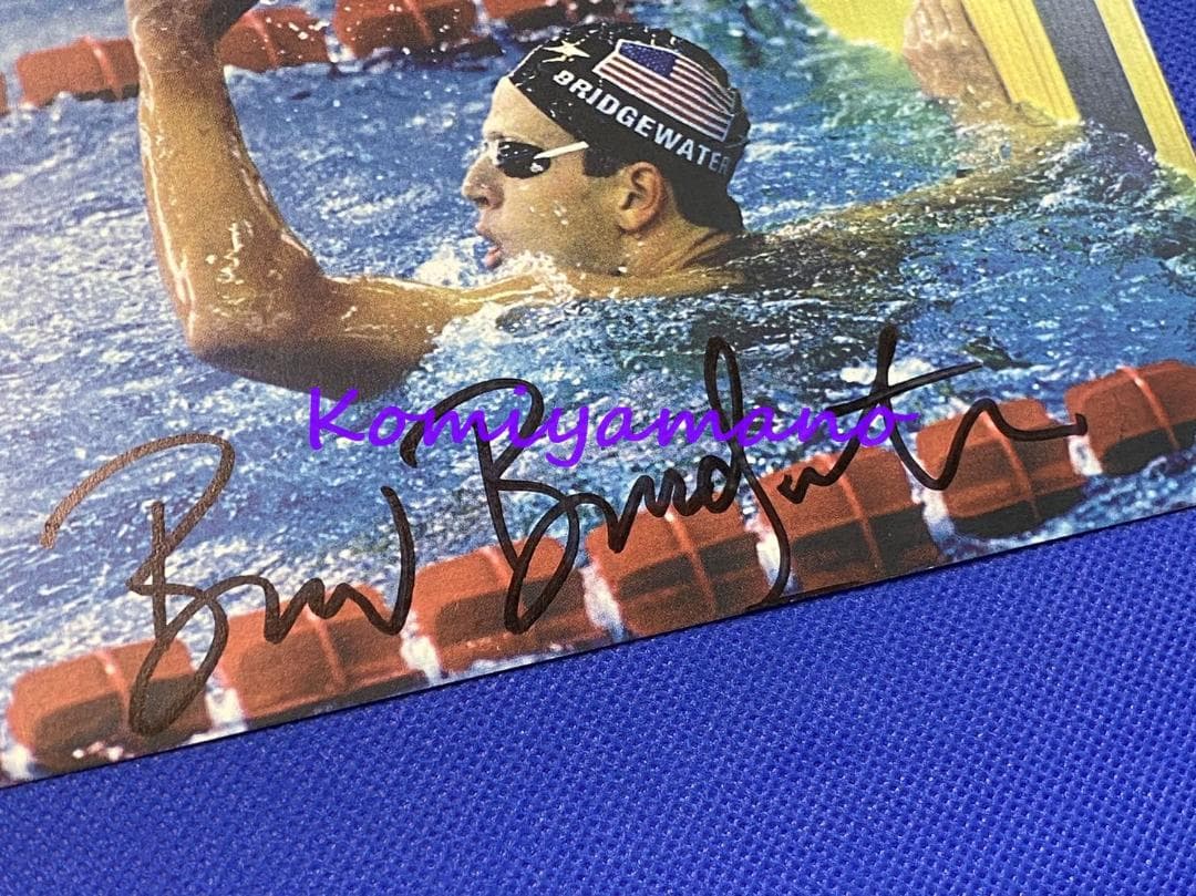 アトランタ五輪 競泳 金メダリスト ブラッド・ブリッジウォーター 直筆サイン