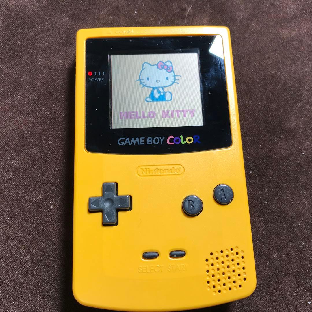 任天堂ゲームボーイクリアー　イエロー❤️新品ガラス製スクリーン交換新品偏光板交換