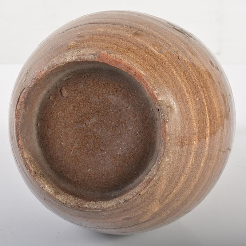 唐津焼　鶴首瓶　徳利　時代箱付　V　R6431