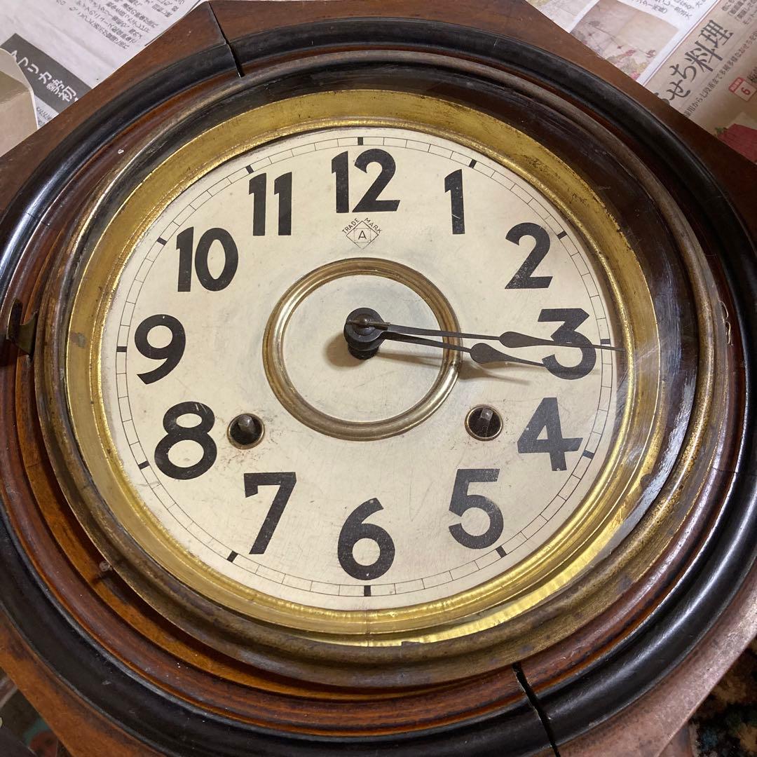 アンソニア　壁掛け　ボンボン時計　明治　振り子