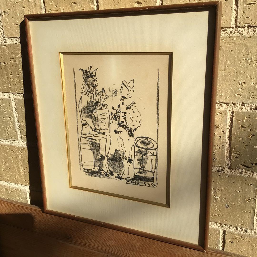 ピカソ　「サルタンバンク」　１９５８年のオリジナルリトグラフ