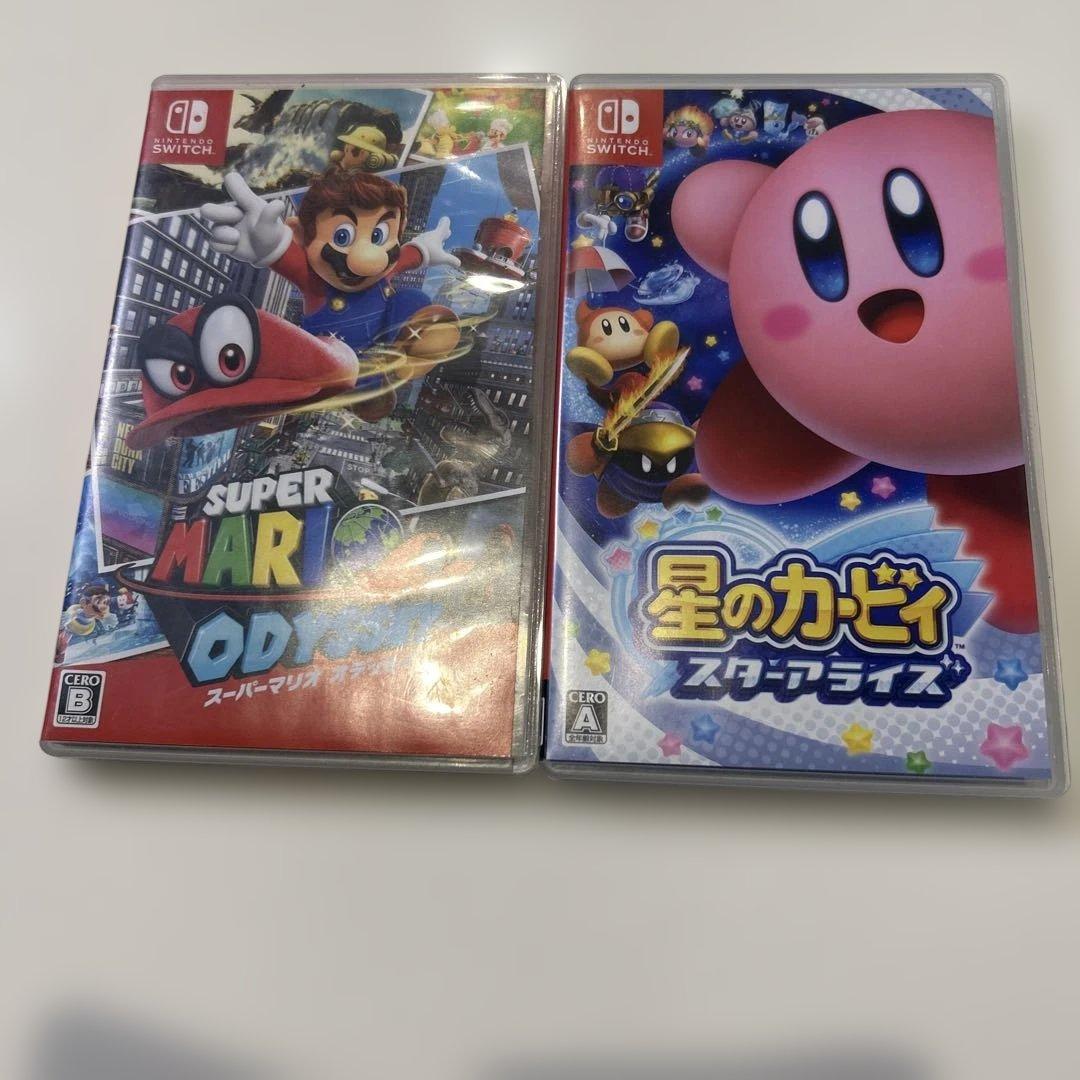 Nintendo Switch 青/黒 本体 充電器、ソフト付き