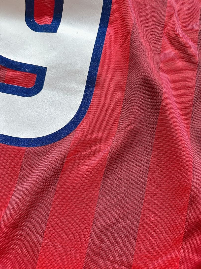 UMBRO イングランド代表アウェイユニフォーム 赤 ストライプ 襟付き 90'