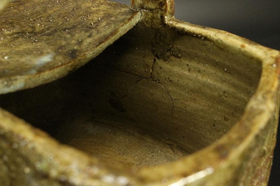 茶道具 古唐津 手付 水指(ZE568)