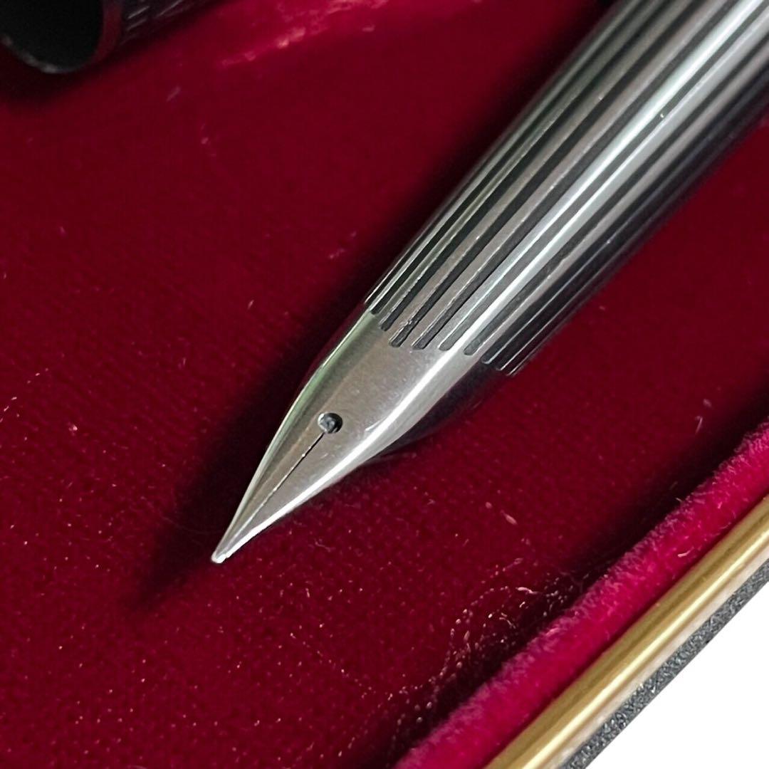 超美品 PILOT パイロット ミュー ストライプ 万年筆 インク付き