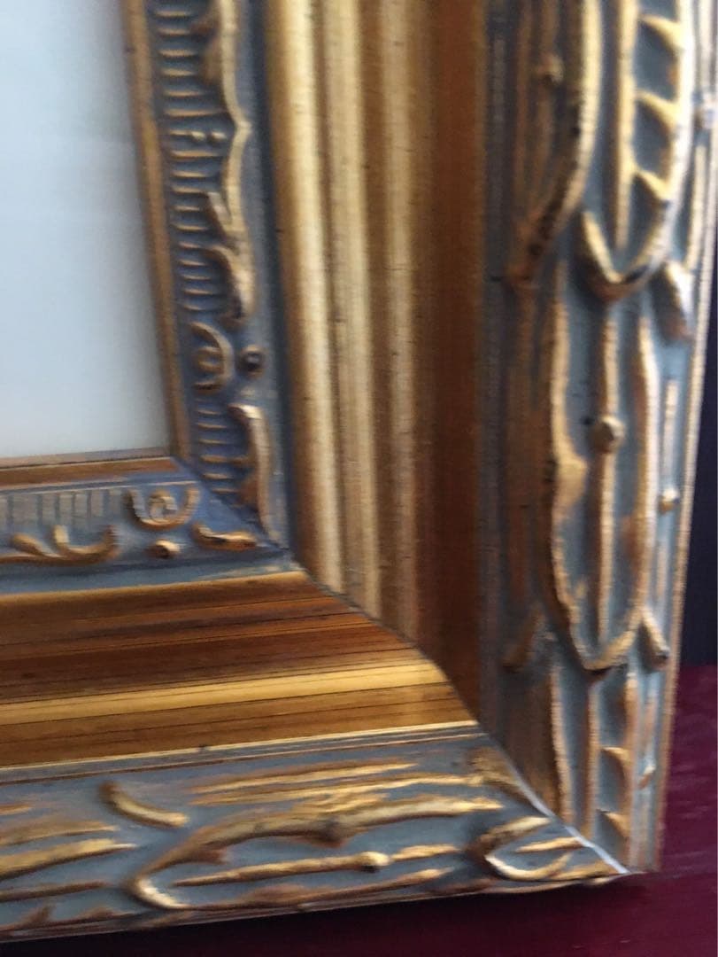 ルノワール 花瓶の花　印刷画　金　額縁　フレーム　絵画　アート