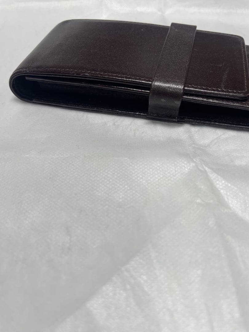 モンブラン　MONTBLANC レザーペンケース　本革　3本差し　バーガンディ色