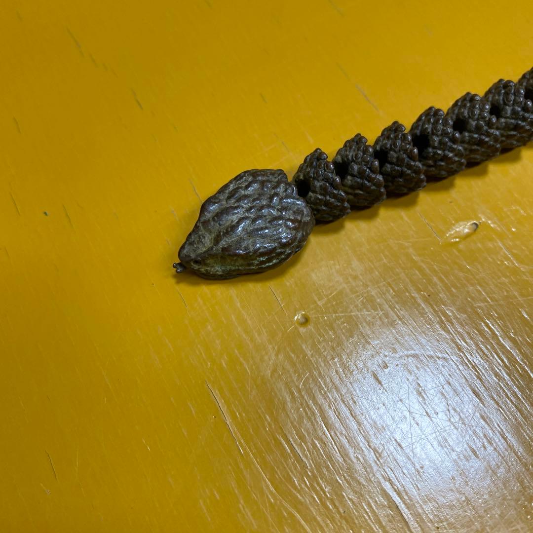 龍文堂　安ノ介　超絶技巧　精巧　自在置物　蛇　ヘビ　銅製