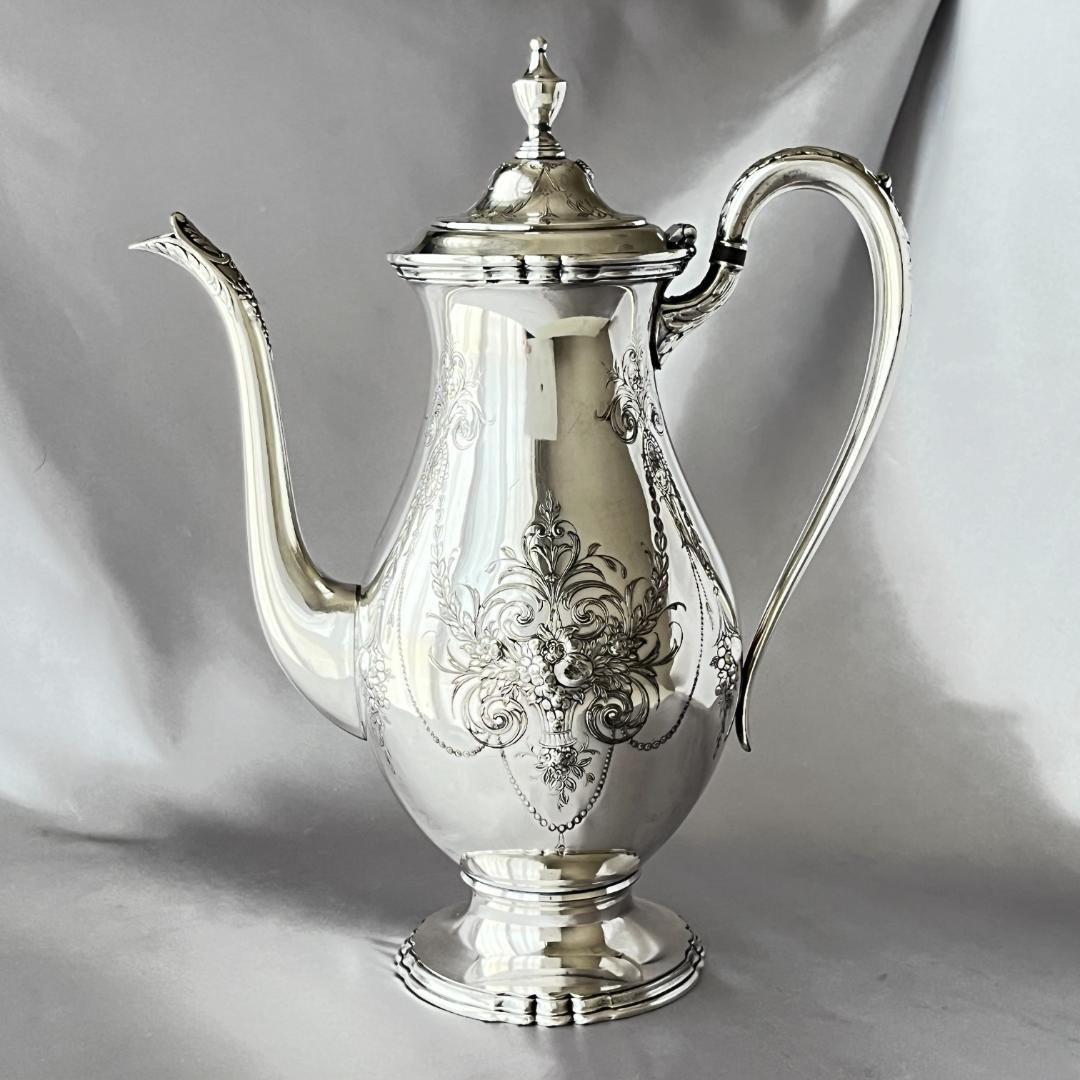 【Wilcox】【Lady Mary】コーヒーサービス 3点 果実のレリーフ