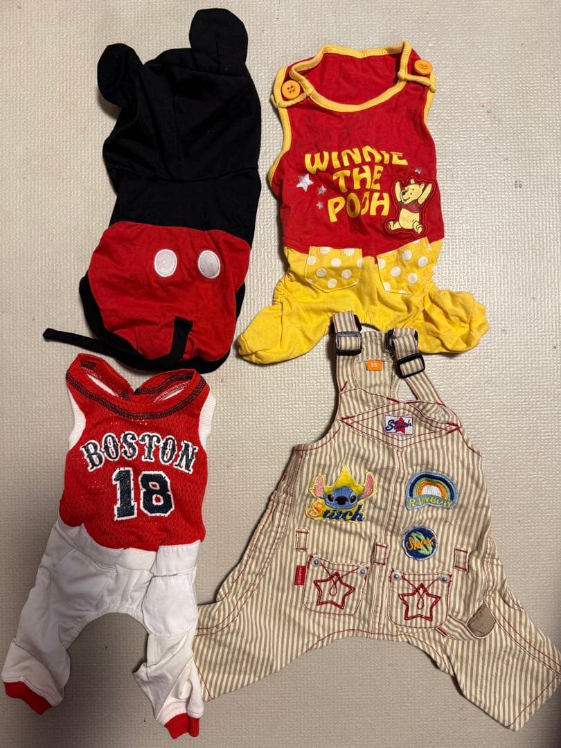 犬用　服　ディズニー　ロンパース　サロペット　半纏　ユニフォーム