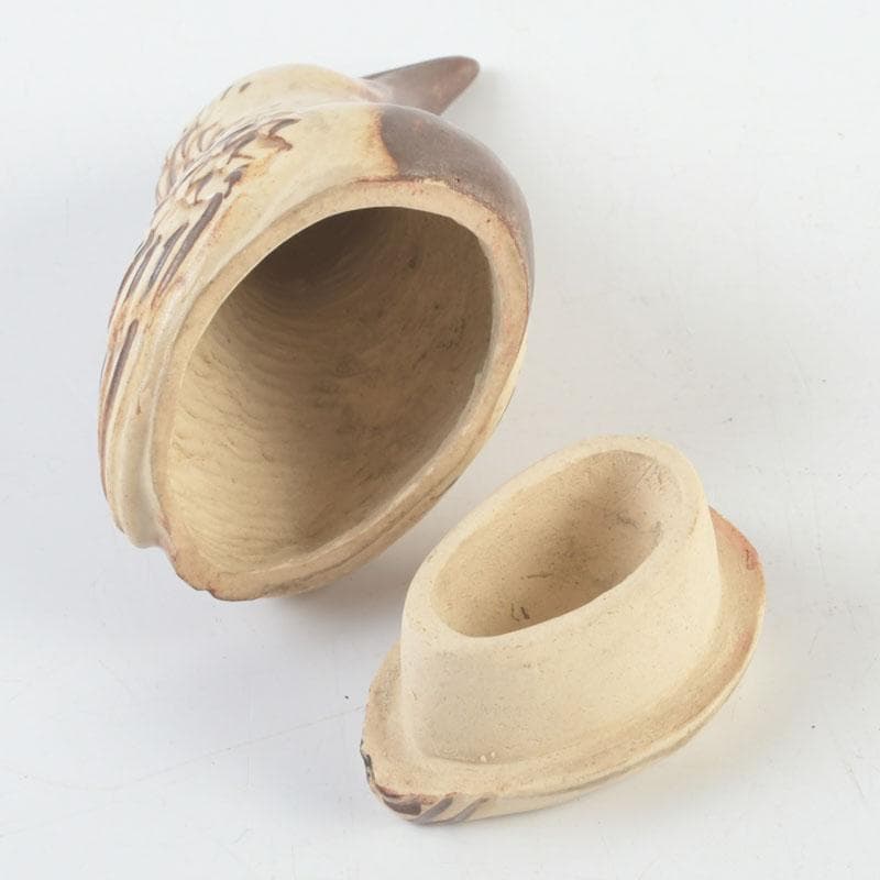 茶道具　萬古焼　森翠峰作　川蝉香合　共箱　V　9494