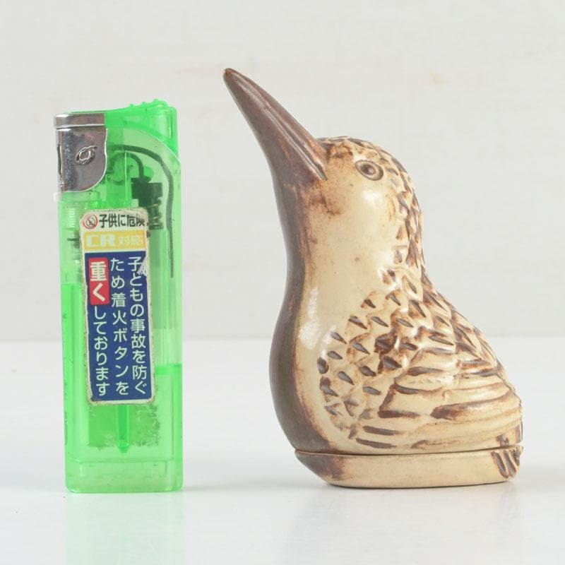 茶道具　萬古焼　森翠峰作　川蝉香合　共箱　V　9494