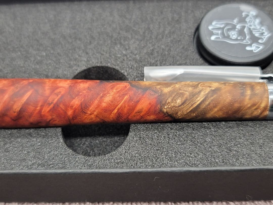 新品　こぶた工房　極上花梨瘤　紅白　シャープペンシル0.5ミリ