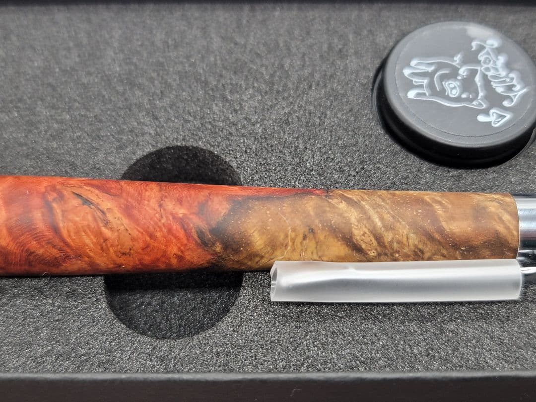 新品　こぶた工房　極上花梨瘤　紅白　シャープペンシル0.5ミリ