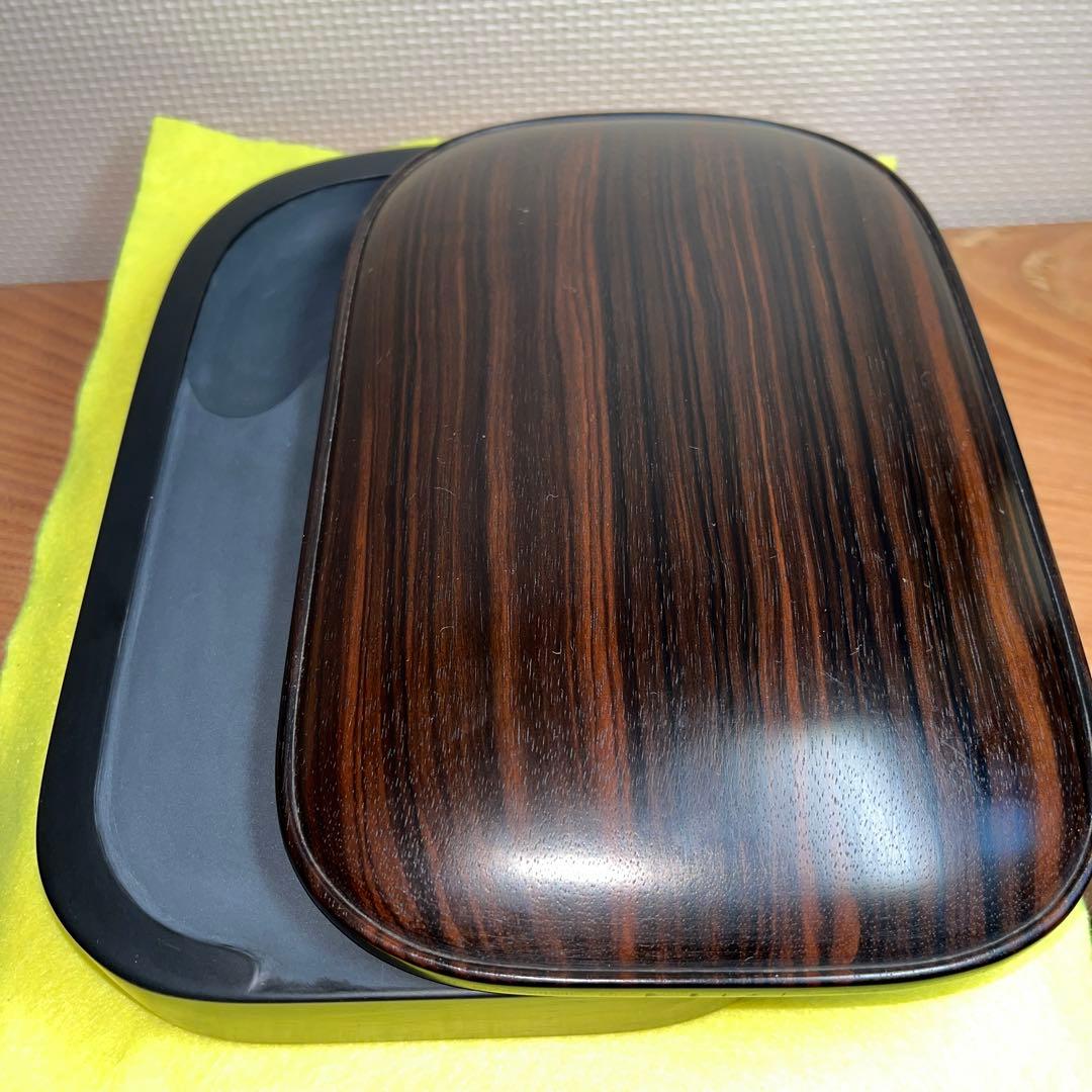 ⭕️雄勝硯　2kg超の大型特殊硯　木製蓋付き　墨持ち良い　美形美品