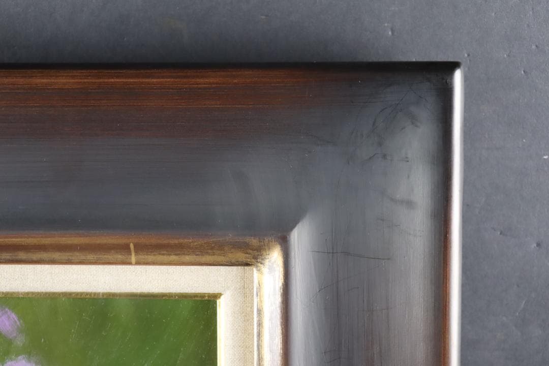 真作保証 長岡卓 「小さい秋」 油彩3号 可愛い猫画 リアリズム