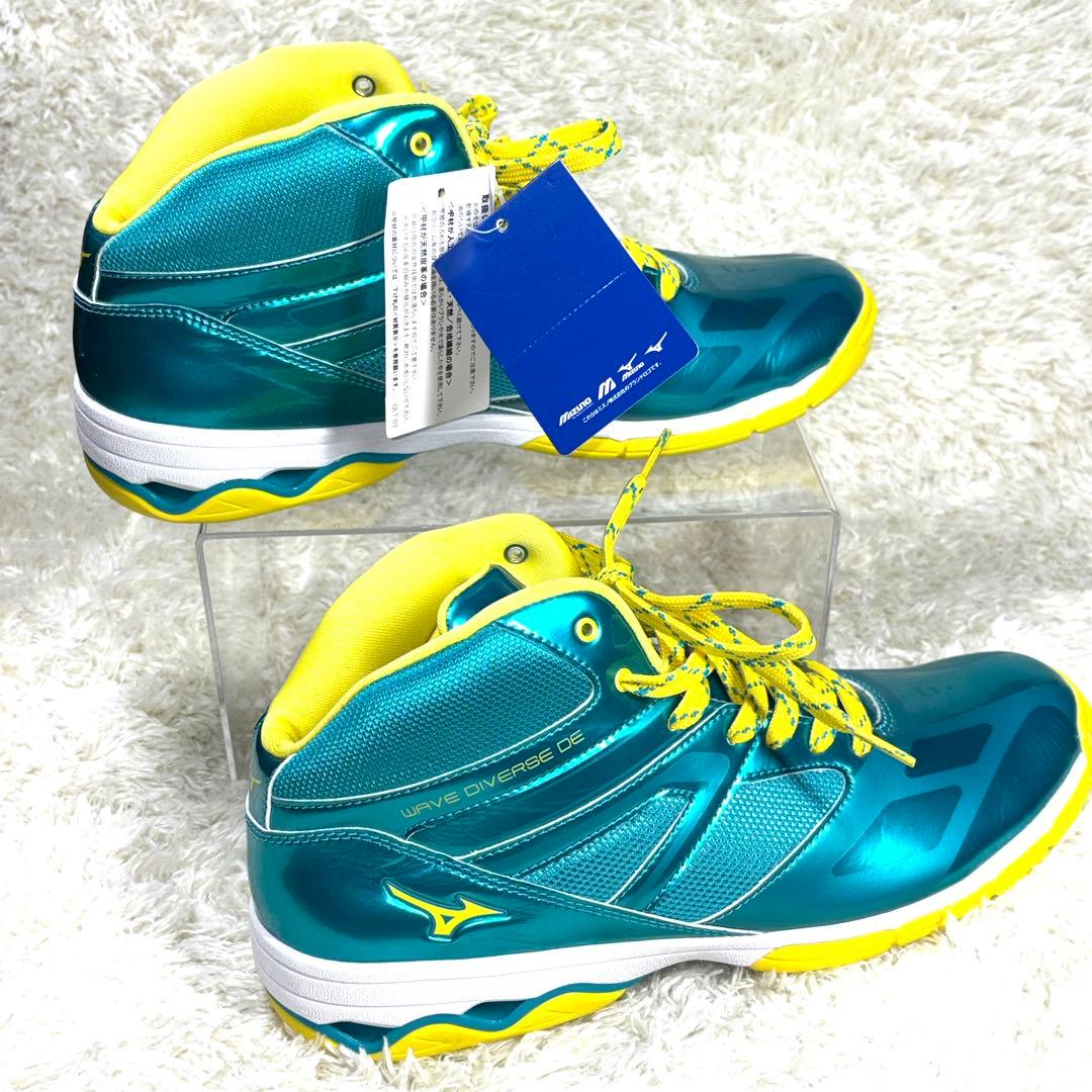 Mizuno Wave DIVERSE DEj青/黄 ハイカット 27cm