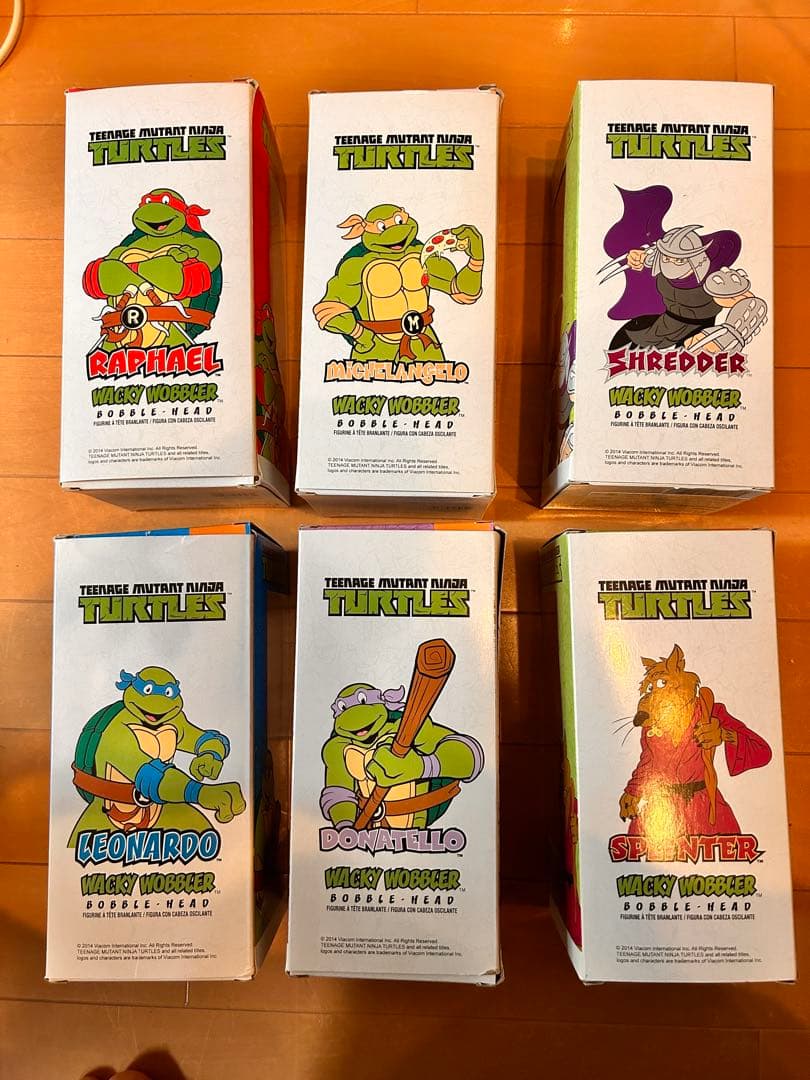 ミュータントタートルズ　ワッキーワブラー　フィギュア 6体セット