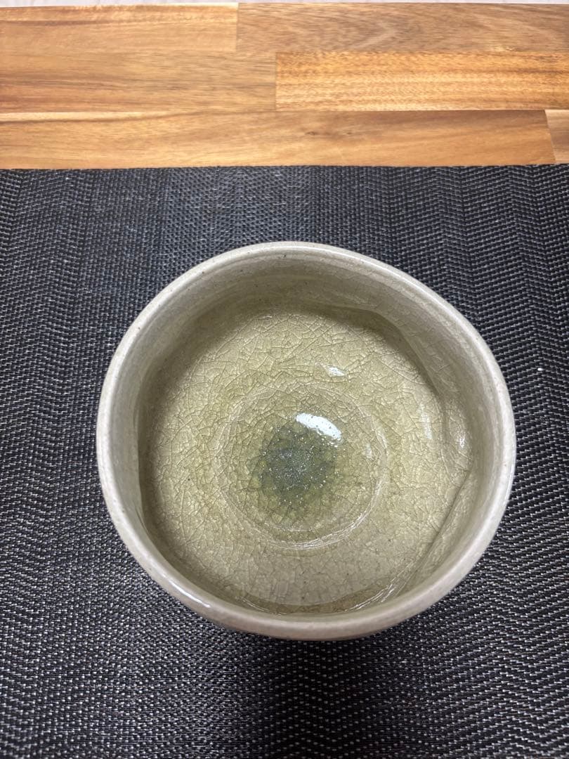 因勅題　空　八王子窯　伊藤優　抹茶茶碗　茶道　茶盌　美品　御深井釉　塩笥くずし