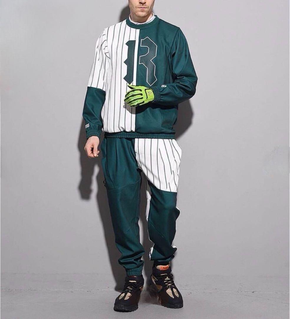 ラッセルノ ゴルフ バイカラー クルーネック プルオーバーブルゾン グリーン 6