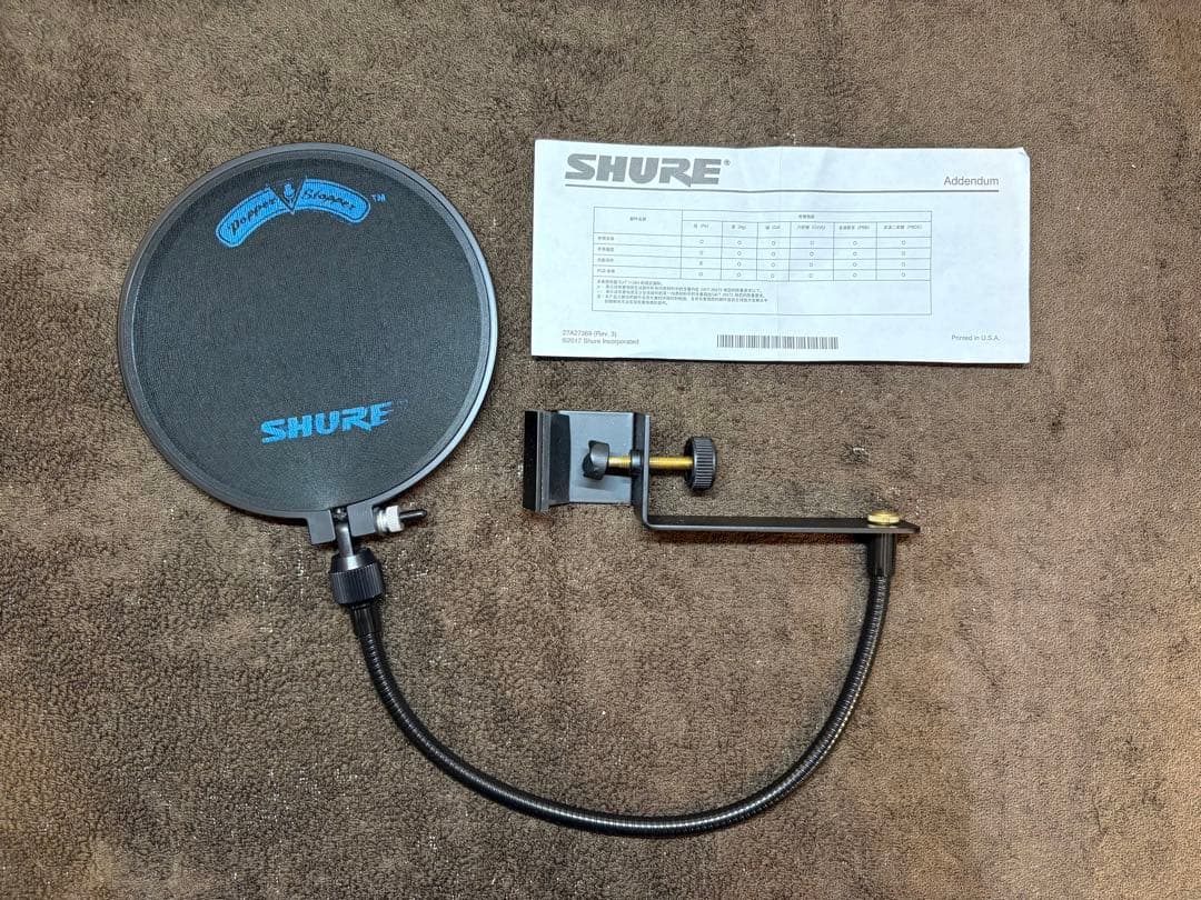 SHURE SM86コンデンサーマイク +PS-6 ポップフィルター(おまけ)