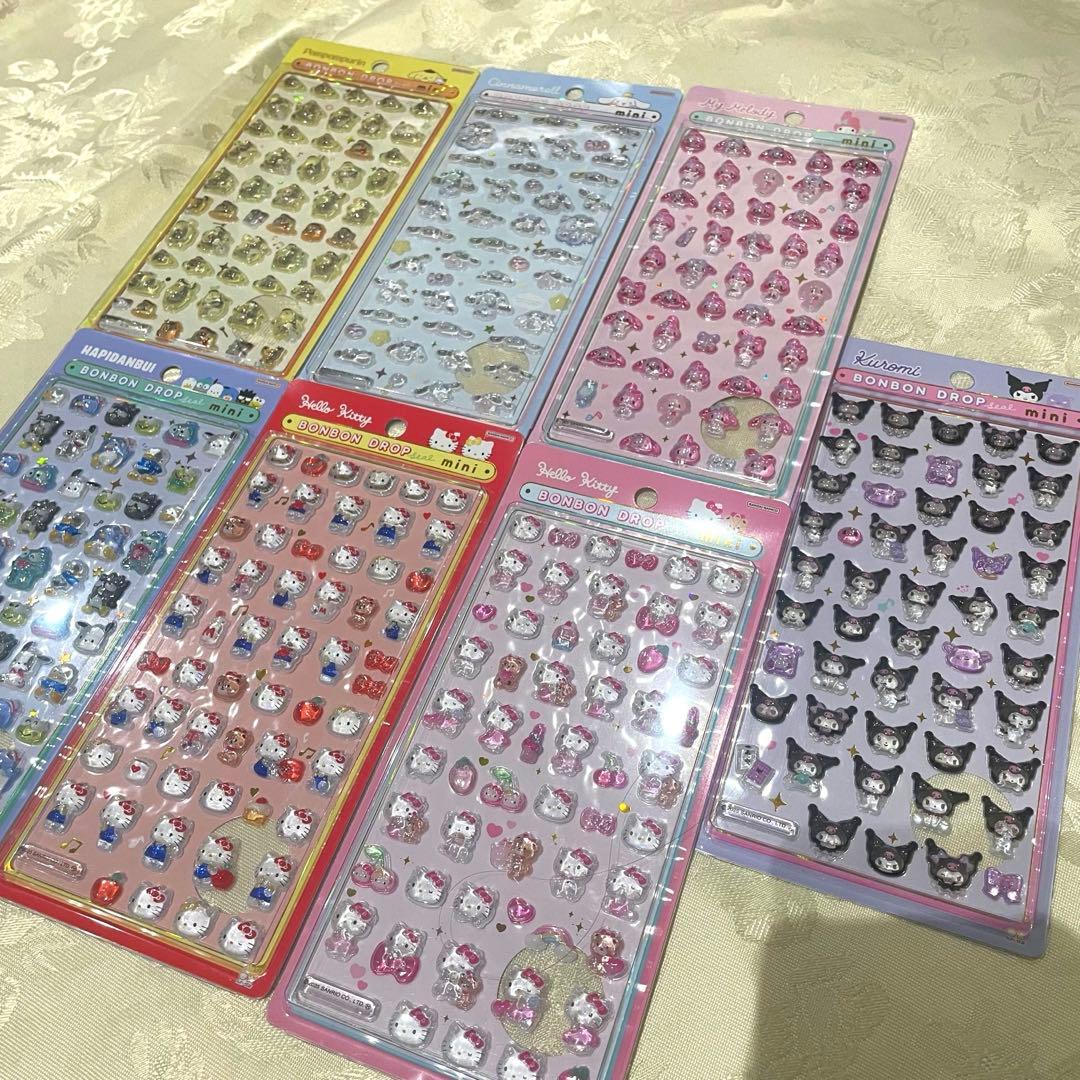 【正規品】サンリオボンボンドロップシールミニ 7種 ハンギョドン以外