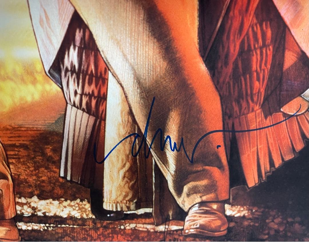 マイケルJフォックス　ドリューストルーザン　直筆サイン　バックトゥザフューチャー