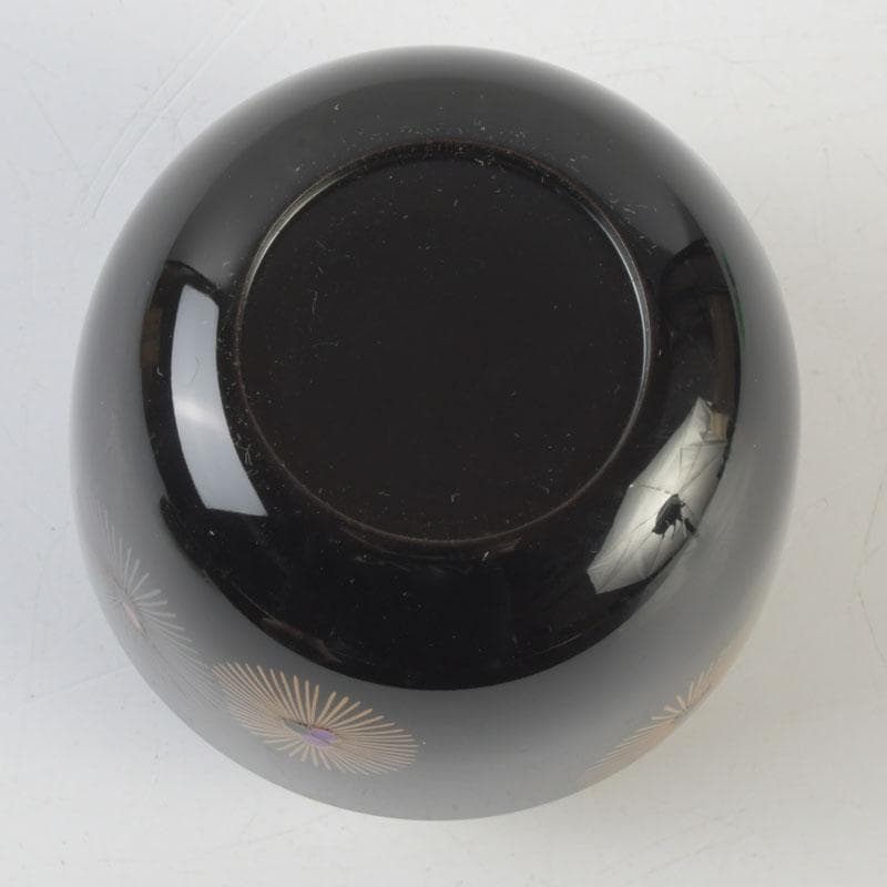 茶道具　松雲作　唐松蒔絵　棗　共箱　V　9798