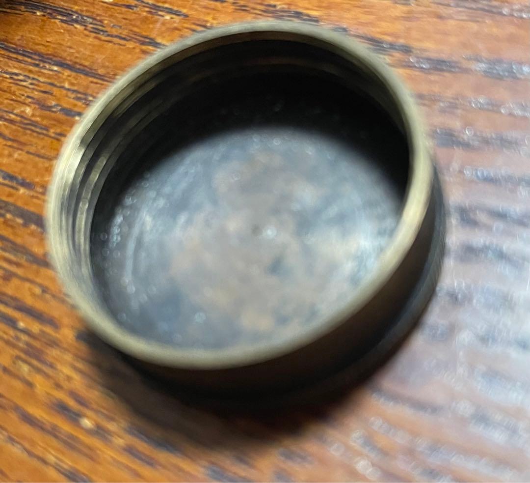 中国骨董品　古銅湯たんぽ　乾隆年製　中国の骨董市で購入した完全品