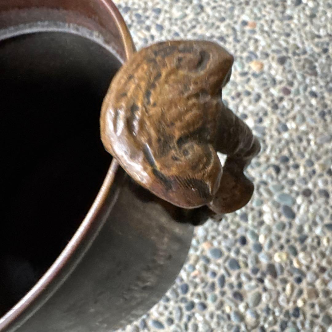 ‼️専用になりました‼️本日9/13買取①‼️政暁作で斑紫銅製の建水‼️美品