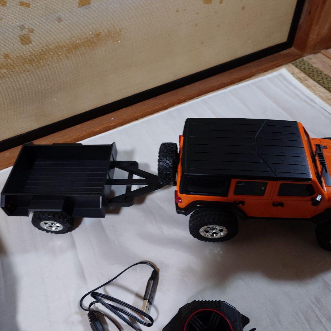 N*い様 JJRC C8801本体、トレーラーなどセット（オレンジ・緑）