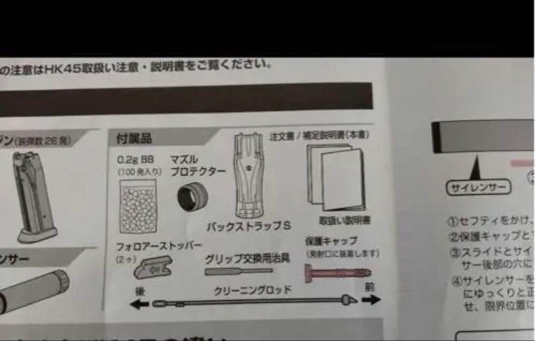 東京マルイ HK45 ガスブローバック　箱無し