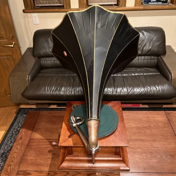 ♫最稀少‼︎ 英国 HMV 大型 GRAMOPHONE ラッパ蓄音機 Victor