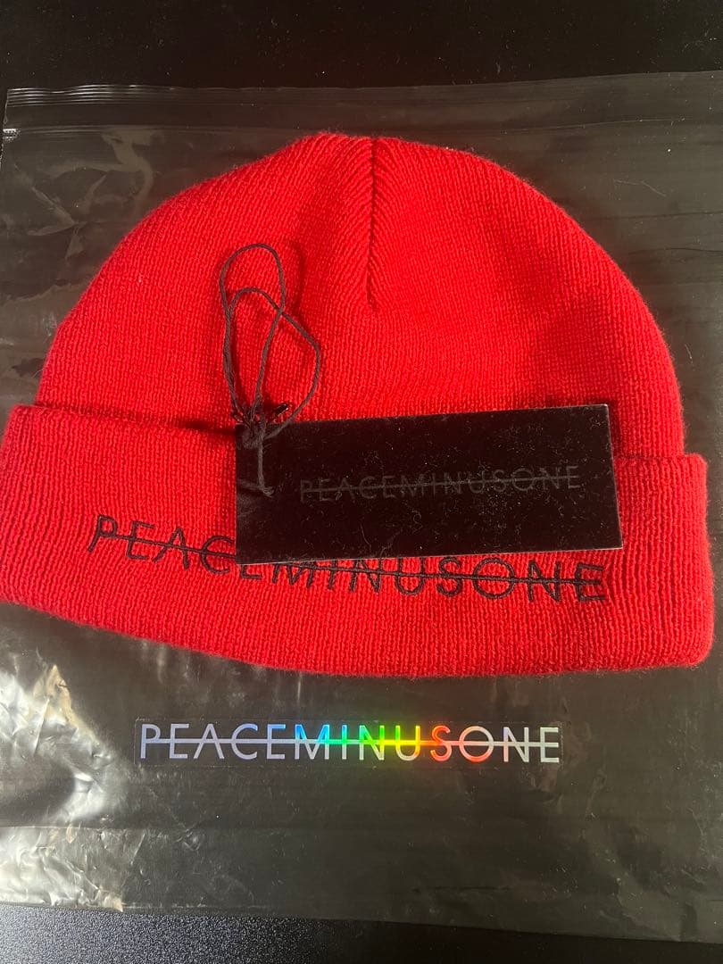 PEACEMINUSONE レッド ニット帽