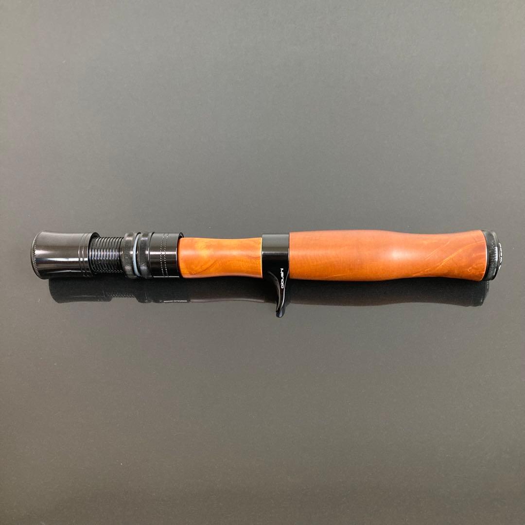 【新品】ロッドビルディング 天然木／ブラック ストレートグリップ トラウト