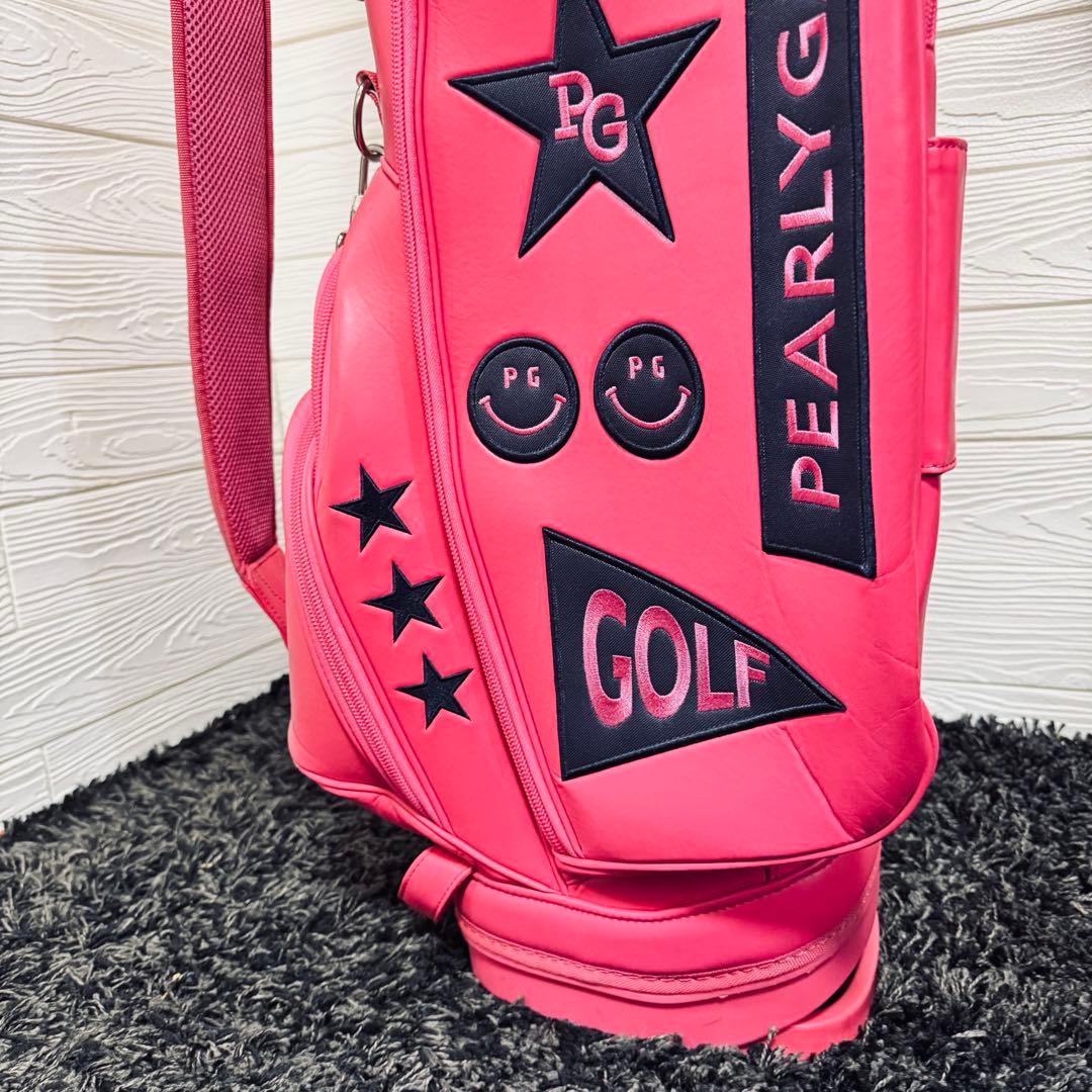 PEARLY GATES ゴルフキャディバッグ 89 ピンク ニコちゃん