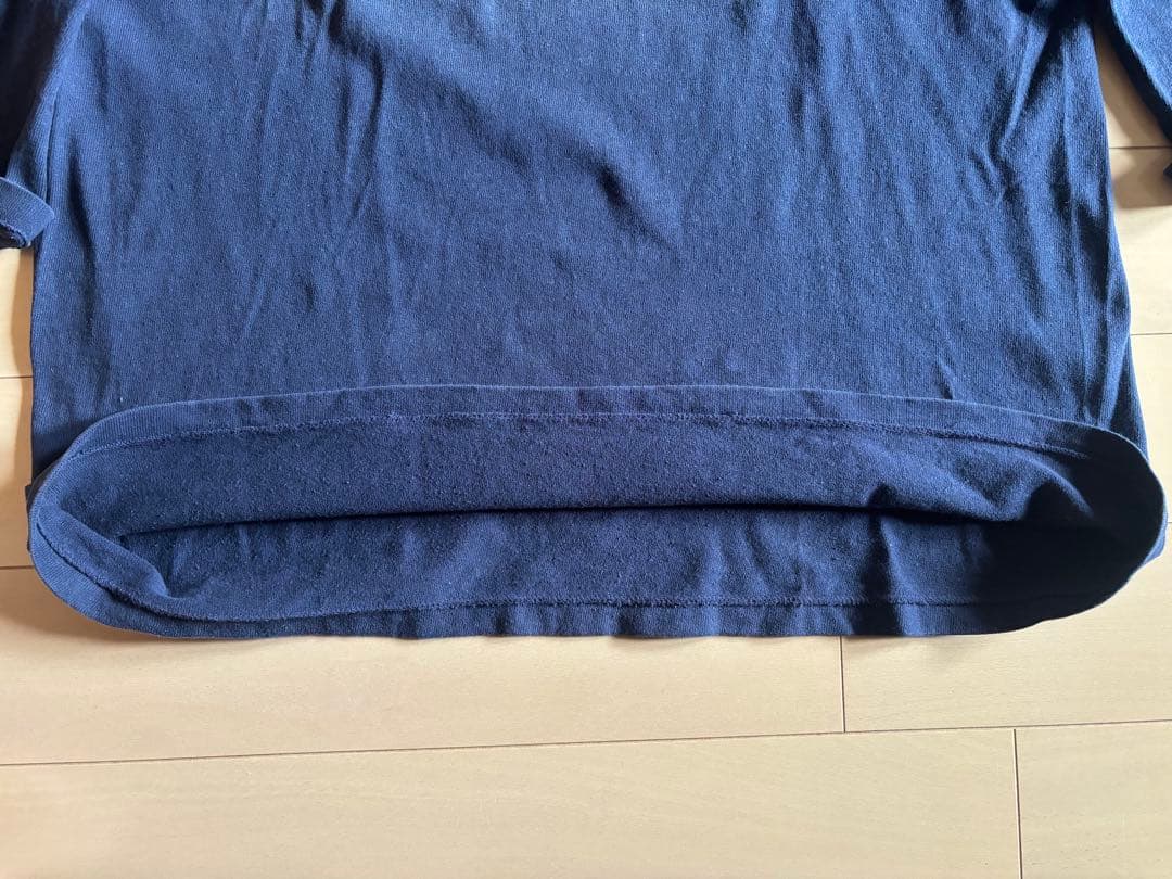 Champion NAVY 七分袖 フットボールT チャンピオン USA製　XL