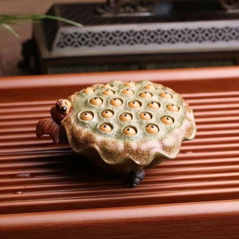 金魚莲蓬紫砂  茶道具      香道具   装飾品   工芸品 美術品 置物