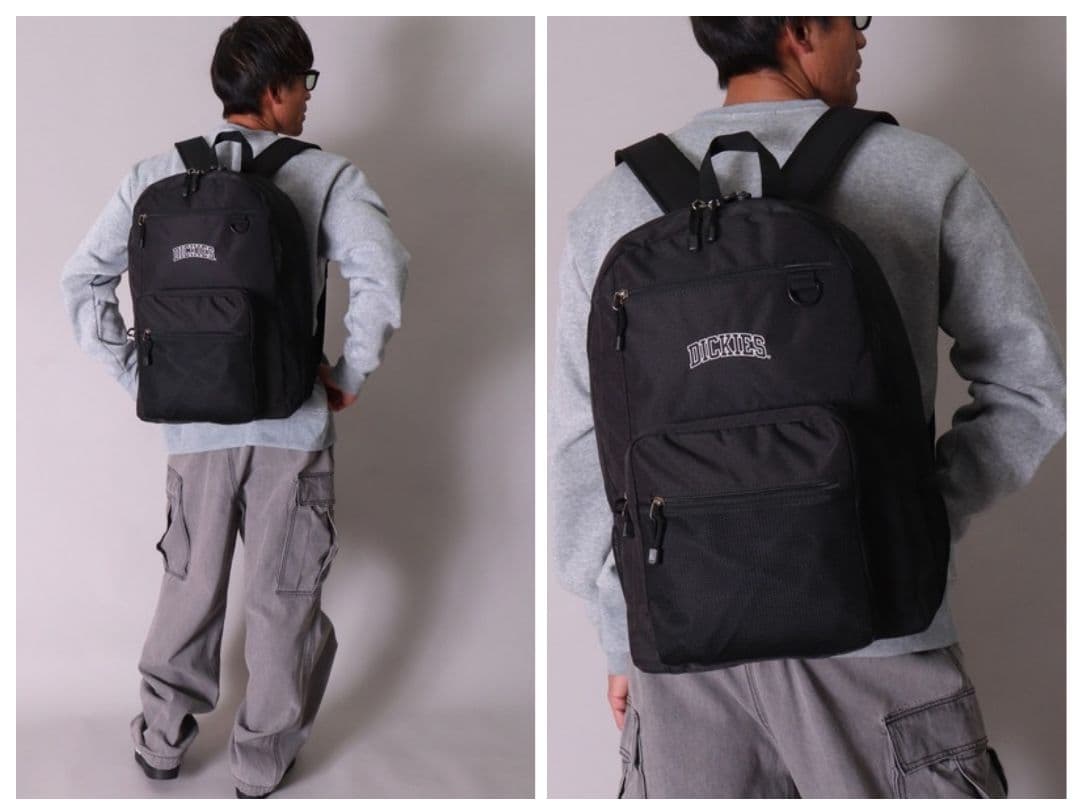 【DICKIES】ディッキーズアーチロゴスチューデントバックパック多収納ブラック