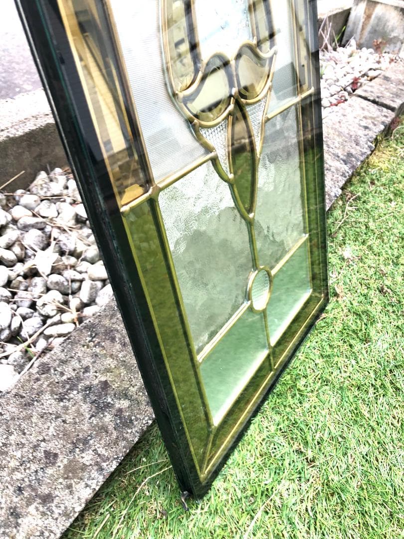 大型 ステンドグラスパネル 三重構造 高性能 リフォーム 窓 飾壁 玄関 DIY