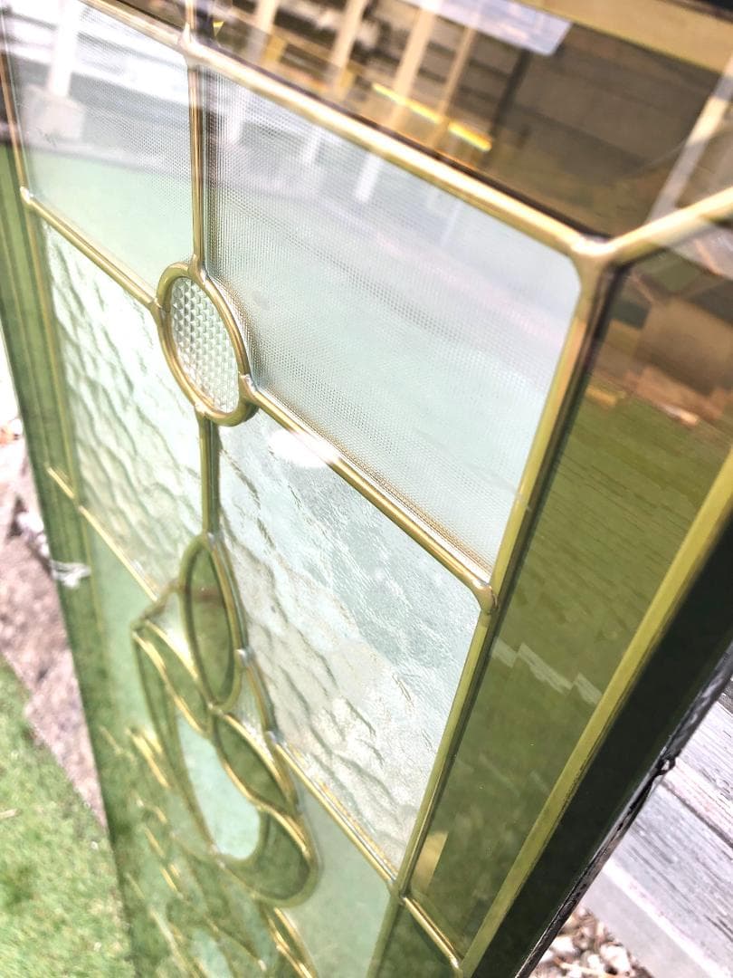 大型 ステンドグラスパネル 三重構造 高性能 リフォーム 窓 飾壁 玄関 DIY