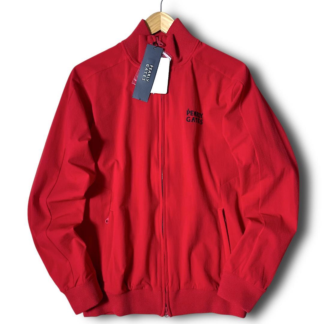 4 パーリーゲイツ シアサッカー Nyタスランドビーストレッチ テックブルゾン