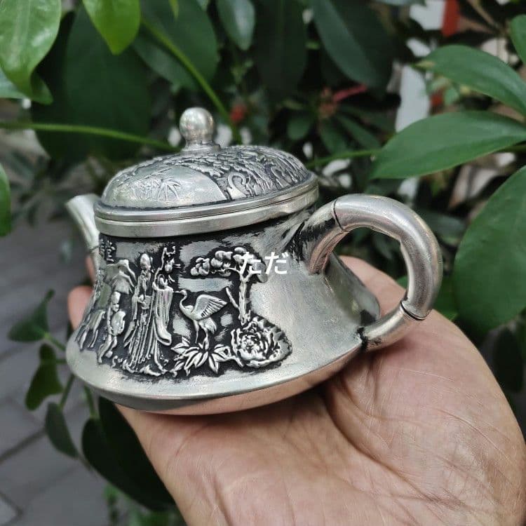 銅器 福寿満堂徳利 茶壺 茶道具 煎茶器 工芸品 置物