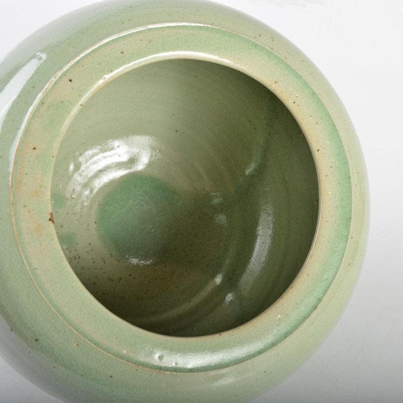 板谷波山　青磁　香炉　壷　桐箱入り　M　R4650B