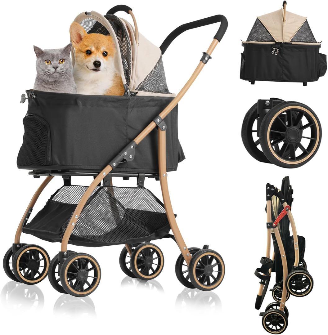 ペットカート 犬猫 かご分離可能 折りたたみコンパクト